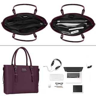 Foto 3 | Foto 3 | Bolsa Mosiso Para Portátil Piel Sintética Para Mujer 17-17 3 Pulgadas Color Morado - Venta Internacional.