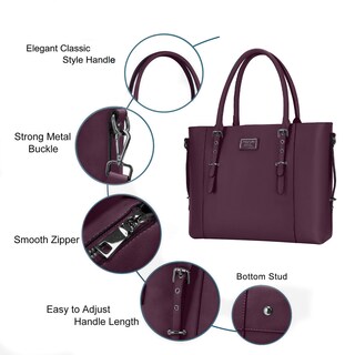 Foto 4 | Foto 4 | Bolsa Mosiso Para Portátil Piel Sintética Para Mujer 17-17 3 Pulgadas Color Morado - Venta Internacional.