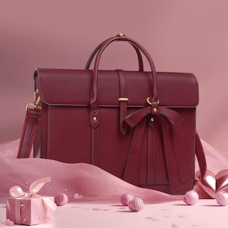 Foto 5 | Foto 5 | Bolsa Para Portátil Mosiso Para Mujer De Piel Sintética De 13 A 14 Pulgadas Color Rojo Vino - Venta Internacional.