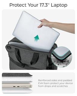 Foto 4 | Foto 4 | Bolsa Para Portátil Bagsmart 3 En 1 Repelente Al Agua 17.3 Pulgadas Para Hombre Negra - Venta Internacional.
