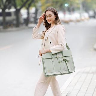 Foto 4 | Foto 4 | Funda Para Portátil Mosiso Para Mujer De Piel Sintética De 13 A 14 Pulgadas  Color Verde - Venta Internacional.