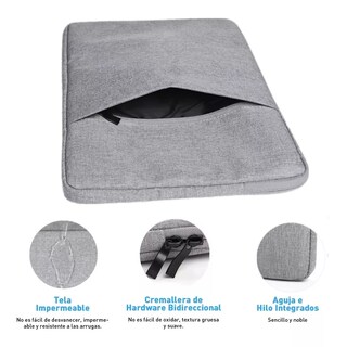 Foto 4 | Foto 5 | Funda para Laptop Eo Safe Imports ESI-4543 color Gris 15.6''