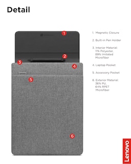 Foto 6 | Foto 6 | Funda Para Portátil Lenovo Slim De 14 Pulgadas, Color Gris - Venta Internacional.