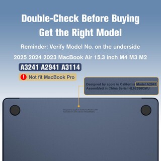 Foto 2 | Foto 2 | Funda Fintie Para Macbook Air De 15,3 Pulgadas Con Chip M2 M3 M4 - Frost - Venta Internacional.