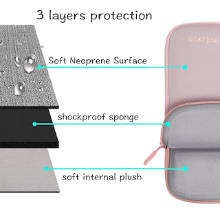 Foto 3 | Foto 3 | Funda para Laptop de 13.3 Pulgadas Mosiso Rosa-Venta Internacional