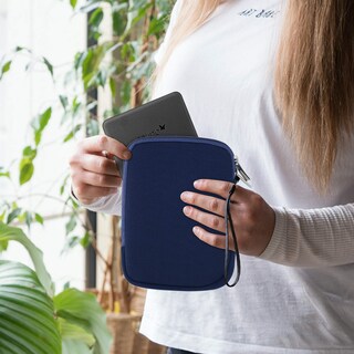 Foto 2 | Foto 2 | Funda Para Lector De Libros Electrónicos Kwmobile, Neopreno, Tamaño 6, Universal, Azul Oscuro - Venta Internacional.