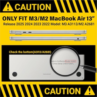 Foto 2 | Foto 2 | Funda Ibenzer Compatible Con Macbook Air 13 Pulgadas M4 A3240 - Venta Internacional.