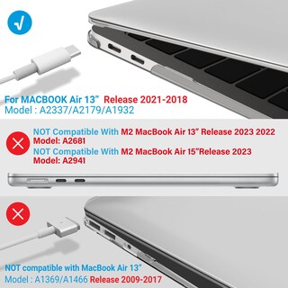 Foto 4 | Foto 4 | Funda Ibenzer Compatible Con Macbook Air 13'' M1 A2337 Transparente - Venta Internacional.