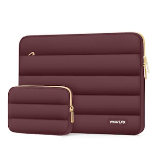 Foto 1 | Foto 1 | Funda Para Portátil Mosiso De 15-15 6 Pulgadas Manga Abullonada Color Rojo Vino - Venta Internacional.