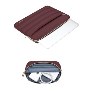 Foto 3 | Foto 3 | Funda Para Portátil Mosiso De 15-15 6 Pulgadas Manga Abullonada Color Rojo Vino - Venta Internacional.