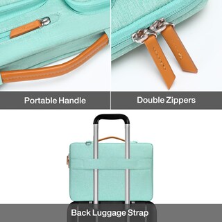 Foto 4 | Foto 4 | Bolsa De Hombro Para Portátil Mosiso 360 Protective De 15 A 15-15 6 Pulgadas Color Verde Aguamarina - Venta Internacional.