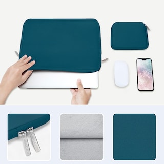 Foto 4 | Foto 4 | Funda Para Portátil Mosiso De 13 3 Pulgadas Color Verde Azulado Profundo Para Macbook - Venta Internacional.