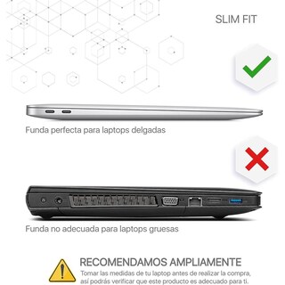 Foto 3 | Foto 3 | Lenfech Funda Para Laptop Slim Coloe Gris 15''