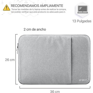 Foto 4 | Foto 4 | Lenfech Funda Para Laptop Slim Coloe Gris 15''