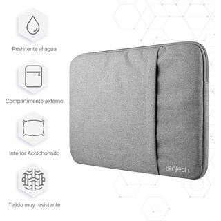 Foto 5 | Foto 5 | Lenfech Funda Para Laptop Slim Coloe Gris 15''