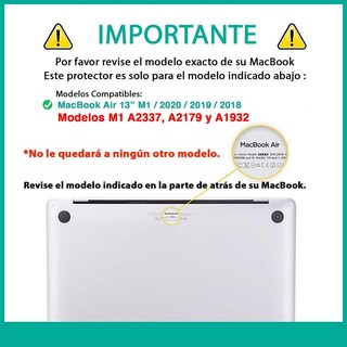 Foto 2 | Foto 2 | Funda Techprotectus color Azul para Macbook Air 13 Release 2020 2019 2018 A2337 A2179 A1932