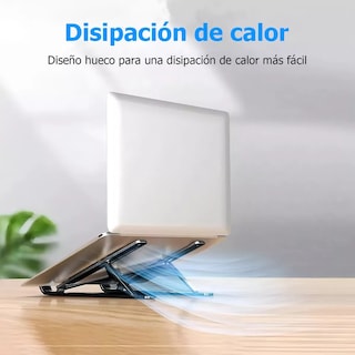 Foto 4 | Foto 4 | Base Soporte Plegable para Laptop Eo Safe Imports ESI-17305 Negro Portátil y Ajustable