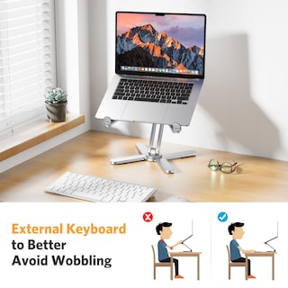 Foto 4 | Foto 4 | Soporte Para Portátil Omoton Con Elevador Giratorio De 360° Para Escritorio, Plateado - Venta Internacional.