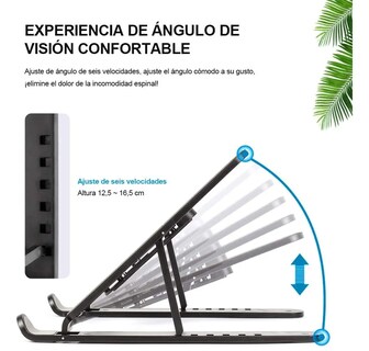 Foto 5 | Foto 5 | Base Soporte Portátil - Laptop Plegable Color Negro