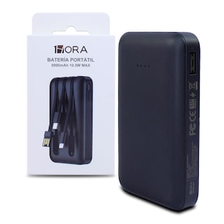 Foto 1 | Foto 1 | Batería de Emergencia 1 Hora Power Bank 5000 Mah 10w Gar261 Negra