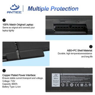 Foto 2 | Foto 2 | Batería De Ordenador Portátil Antiee F3ygt 60 Wh 7,6 V Para Dell Latitude - Venta Internacional.
