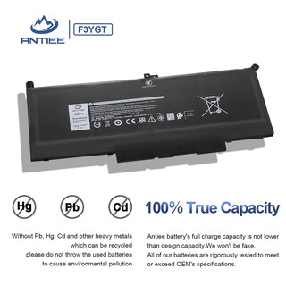 Foto 3 | Foto 3 | Batería De Ordenador Portátil Antiee F3ygt 60 Wh 7,6 V Para Dell Latitude - Venta Internacional.