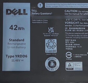 Foto 3 | Foto 3 | Bateria Para Laptop Dell Yrdd6 1vx1h 01vx1h Vm732 1vm732