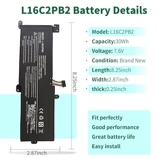 Foto 2 | Foto 2 | Reemplazo De Batería Dmkaollk L16c2pb2 Para Lenovo Ideapad - Venta Internacional.