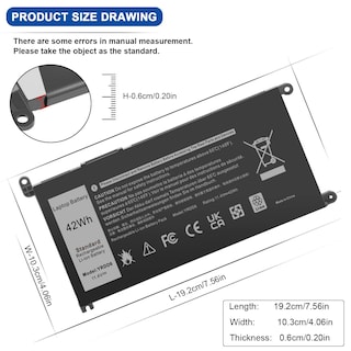 Foto 3 | Foto 3 | Battery Fancy Buying Yrdd6 Para Dell Inspiron 5591 7586 5491 - Venta Internacional.