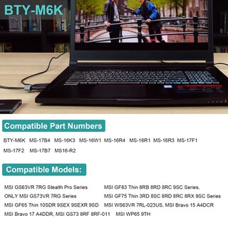 Foto 6 | Foto 6 | Batería Portátil Fancy Buying Bty-m6k Para Msi Stealth Pro - Venta Internacional.