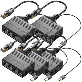 Foto 1 | Foto 1 | Divisor De Red Alta Compatibilidad Ventdepot Mxpon-005 5 Piezas Negro