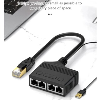 Foto 3 | Foto 3 | Divisor De Red Alta Compatibilidad Ventdepot Mxpon-005 5 Piezas Negro