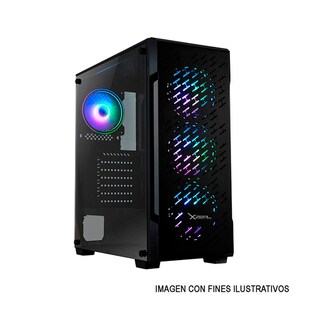 Foto 3 | Foto 3 | Gabinete Gamer Xzeal XZ135 ATX Cristal Templado RGB 3 Ventiladores color Negro