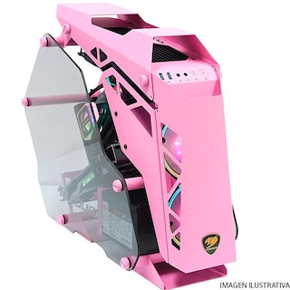 Foto 4 | Foto 4 | Gabinete Gamer Cougar Conquer color Rosa Cristal Templado