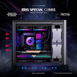 Foto 3 | Foto 3 | Gabinete Gamer Balam Rush Eris Special Gi985 M-atx Micro Torre Cristal Templado USB 3.0 Br-9353 color Gris