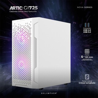Foto 2 | Foto 2 | Gabinete Gamer Balam Rush Artic Gi725 M-atx Micro Torre 3 Fan Rgb Br-936125 color Blanco