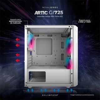 Foto 3 | Foto 3 | Gabinete Gamer Balam Rush Artic Gi725 M-atx Micro Torre 3 Fan Rgb Br-936125 color Blanco