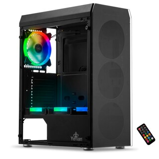 Foto 3 | Foto 3 | Gabinete Gamer Yeyian YCH-MTA7-01BK color Negro Cristal Templado Krypton Argb-atx