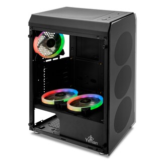 Foto 4 | Foto 4 | Gabinete Gamer Yeyian YCH-MTA7-01BK color Negro Cristal Templado Krypton Argb-atx