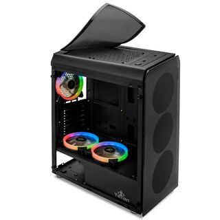 Foto 5 | Foto 5 | Gabinete Gamer Yeyian YCH-MTA7-01BK color Negro Cristal Templado Krypton Argb-atx
