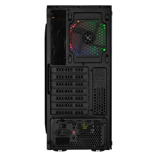 Foto 4 | Foto 4 | Gabinete Gamer Xtreme Pc Gaming Dragonfly Media Torre Atx 600w 4 Fan Cristal Templado Rgb Negro