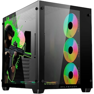 Foto 1 | Foto 1 | Gabinete Gamer Xtreme Pc Gaming Counter Strike Edition Media Torre Atx/micro Atx/itx Fan 4x120mm Cristal Templado Rgb Negro
