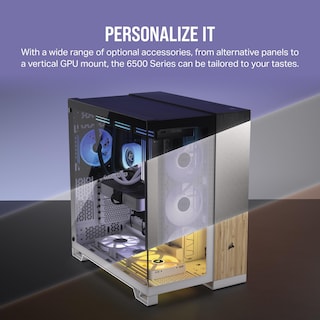 Foto 7 | Foto 7 | Carcasa Para Pc Corsair 6500x Mid-tower Atx De Doble Cámara, Blanca - Venta Internacional.