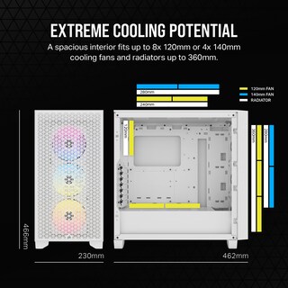 Foto 3 | Foto 3 | Funda Para Pc Corsair 3000d Rgb Airflow Mid-tower Con 3 Ventiladores Ar120 - Venta Internacional.