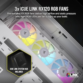 Foto 4 | Foto 4 | Funda Para Pc Corsair Icue Link 6500x Rgb Mid-tower Atx Blanca - Venta Internacional.