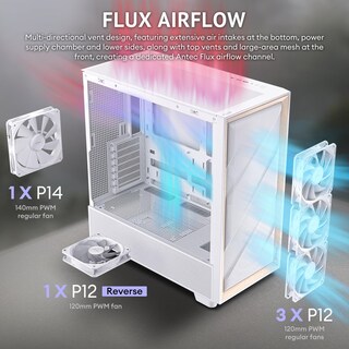 Foto 3 | Foto 3 | Estuche Para Pc Antec Flux Wood, Blanco, Alto Flujo De Aire, E-atx, Tipo C - Venta Internacional.