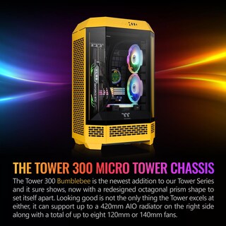 Foto 2 | Foto 2 | Micro-atx Case Thermaltake Tower 300 Bumblebee Con Ventilador De 2 X 140 Mm - Venta Internacional.