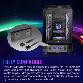 Foto 3 | Foto 3 | Kit De Paneles Lcd Thermaltake Tower Serie 300/600 Con Pantalla Lcd De 3,9 Pulgadas - Venta Internacional.