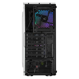 Foto 4 | Foto 4 | Gabinete Gamer Xtreme Pc Gaming Dragonfly Media Torre Atx 600w 4 Fan Cristal Templado Rgb Blanco