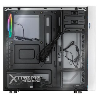 Foto 5 | Foto 5 | Gabinete Gamer Xtreme Pc Gaming Dragonfly Media Torre Atx 600w 4 Fan Cristal Templado Rgb Blanco